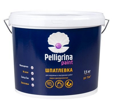 Шпаклевка PELLIGRINA PAINT универсальная акриловая  для наружних внутрених  работ 7,5кг