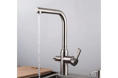 Смеситель для кухни Gappo G4399-4 с подкл.фильтр д/питьевой воды сатин