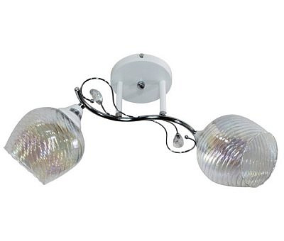 Светильник потолочный ЭЛЕТЕХ 11306-7/2 белый хром 8310 01-2х60 -136 Е27