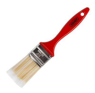 Кисть "Кедр" плоская тонкая искуственная  щетина № 1,5 пластиковая ручка 047-0715