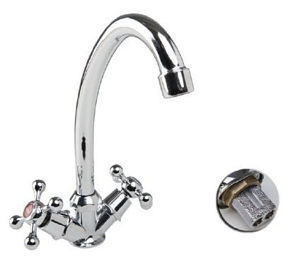 Смеситель для кухни Ростовская Мануфактура 555 Master 01 керамика S11-271-F-K-1