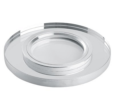 Светильник потолочный встраиваемый  со светодиодной подсветкой Feron 8160  CD белый, хром  MR16 G5.3  50W с драйвером в комплекте