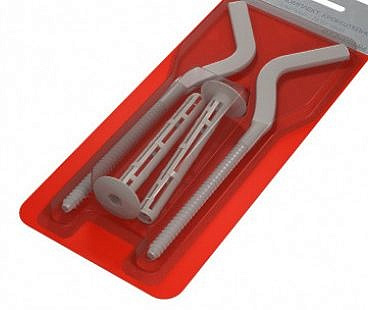 Кронштейн унив.7,2х170мм+дюбель (пара) серебро Royal Termo