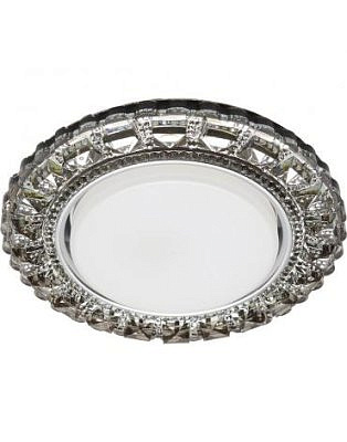 Светильник точечный Feron CD4045 серый хром c LED подсветкой GX53 41410