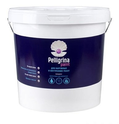 Краска в/д PELLIGRINA PAINT для наружних внутренних работ моющая белоснежная (25кг)