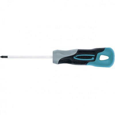 Отвертка GROSS PZ0*75мм. S2, трехкомпонентная рукоятка 12155