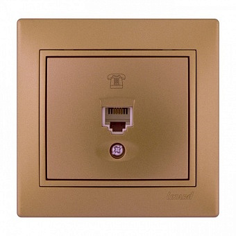 Розетка 701-1313-137 Розетка ТФ 1-ая евро метал.золото  Распродажа