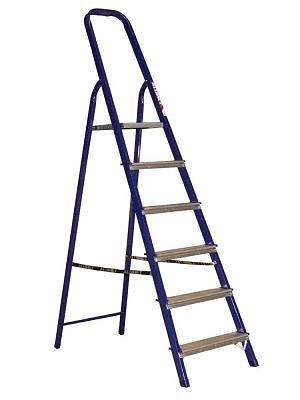 Стальная стремянка выс.1,23м/макс.3,33м, 6 ступ.