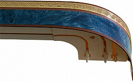 Карниз DDA Синий малахит 3,40 м 50 мм 3-х. рядные с поворотом 