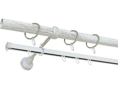 Карниз металический 3394/300/1Ш  25мм Белое золото РБ