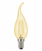 Светодиодная лампа Е 14 7W 4500K 4K 35x118 филамент нитевидная прозрачная золотая General 649930 LOFT свеча на ветру АКЦИЯ
