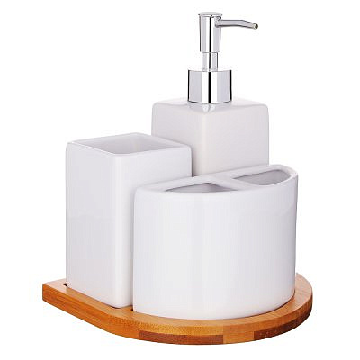 Набор для ванной 4 предмета керамика Бамбуковый рай VETTA 463-131