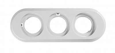 Рамка  3-местная ABS-пластик ОУ  белый  GE30703-01