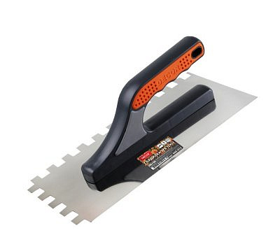 Гладилка DECOR 3К нерж., зуб 10х10мм 280*130мм 680-010