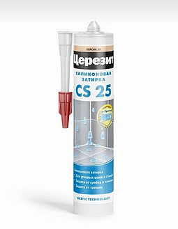 Затирка-герметик Церезит CS 25 эластичный силиконовый  (персик) 280мл 