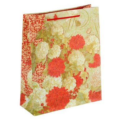 Пакет подарочный, бумажный, 26x32x10 см, 2 дизайна, Цветы LADECOR  507-272