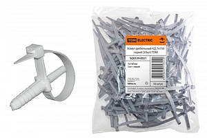 Хомут-дюбель д7мм ХД нейлон 150мм серый