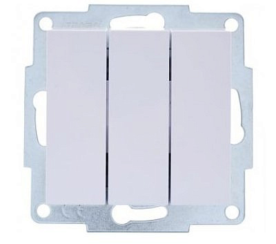 Выключатель механизм 3ая  10A  белый 742-0288-109