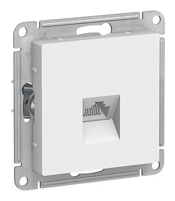 Мезанизм розетки компьютерной 1xRJ45 Cat.5 Schneider Electric ATLASDESIGN, белый ATN000183
