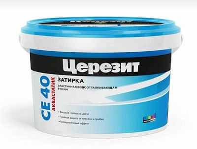 Затирка Церезит  эластичная водооттводная СЕ 40/2 Серый №07 (2кг)