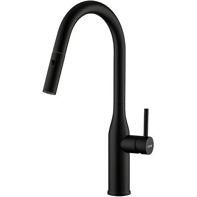 Смеситель для кухни Gappo G4398-46 с выдвижным изливом чёрный