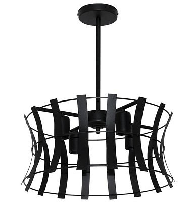 Светильник подвесной ЭЛЕТЕХ Викинг 141 черный муар НПБ  01-4х60-128 Е27 (ИМ) 