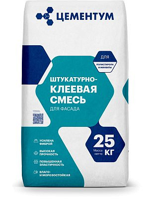 Штукатурно-клеевая смесь (25кг) ЦЕМЕНТУМ