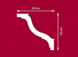 Плинтус потолочный W 60/60