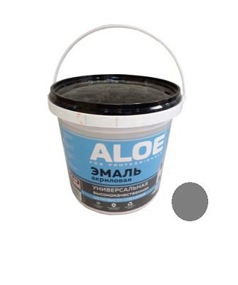 Эмаль ALOE Акриловая универсальная 2,4кг темно-серая