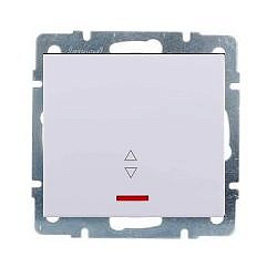 Переключатель 1- клавиша с подсветкой белый  703-0288-111 