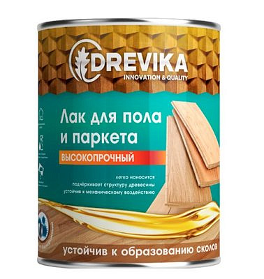 Лак Паркетный глянцевый 0,8 кг DREVIKA
