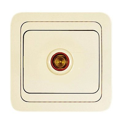 Розетка UNIVersal Валери телевизионная слоновая кость (керамическое основание) Б-В0027