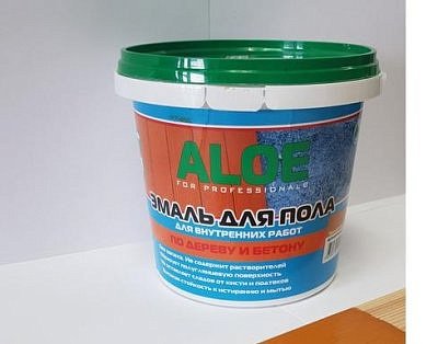 Эмаль ALOE для пола акриловая (дерево,бетон) бежевый 0,9 кг