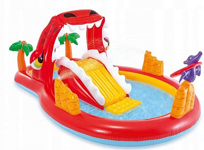 Игровой центр 57163 Веселый Дино 196*170*107 с горкой и распылителем