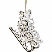 ДЕКОРАТИВНОЕ ИЗДЕЛИЕ "САНИ" ПРОЗРАЧНЫЕ ПОЗОЛОЧЕННЫЕ 11*5см В-8см