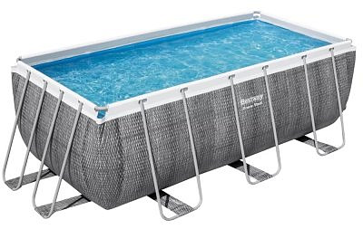 Бассейн каркасный металлический 412*201*122 см, 8124 л, фильтр-насос 2006 л/ч, лестница Bestway 56722