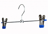 Вешалка для одежды металлическая с прищепками и поворотным крючком