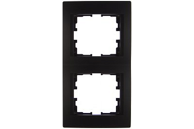 Рамка 2-местная Lezard Karina Черный бархат вертикальная 707-4200-152