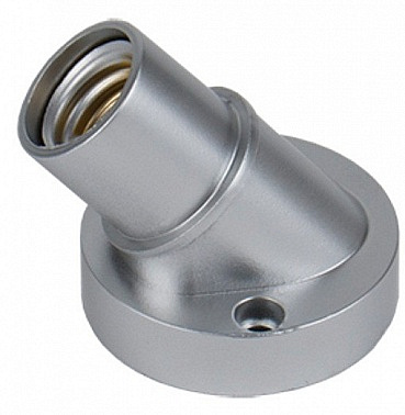 Патрон Е14 накладной наклонный серебрянный Ecola