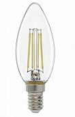 Лампа светодиодная Е14 15W 4500K 4K 35x98 нитевидная, прозрачная GLDEN-CS-15-230-E14-2700 661417 General филамент свеча 