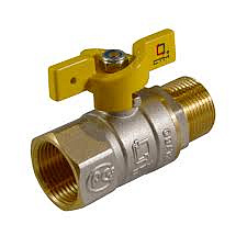 Кран шаровый лат.ГАЗ  TERMA-R 1/2 г/ш бабочка				
