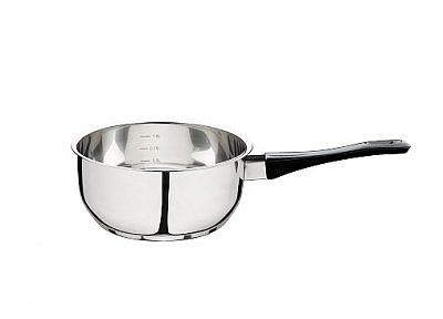 Ковш Mestolo-16 из нержавеющей стали с бакел ручкой, зерк полировка, объем 1,4 л, диа 16 см, капсулир дно