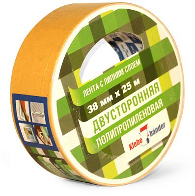 Двусторонняя лента 38мм*25м полипропиленовая Klebebander