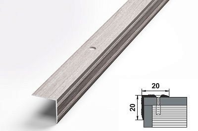 Профиль угловой ПУ05 ясень белый 20*20*1350