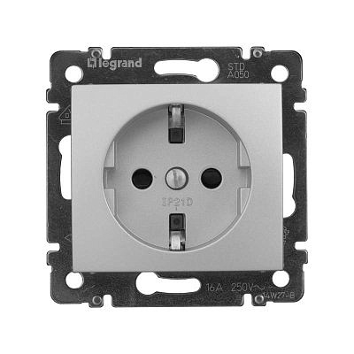 Механизм розетки 1-м СП Valena 16А IP21 без заземл. бел. Leg 774416