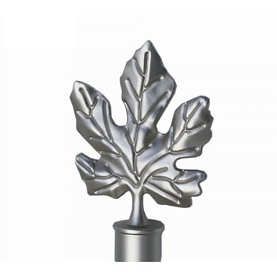 Наконечник Кленовый лист сталь матовая  D16  16.01.03.301 