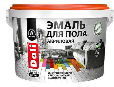 Эмаль DALI для пола акриловая Серая 2,2л