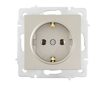 Розетка механизм с/з титан 742-3788-122_В