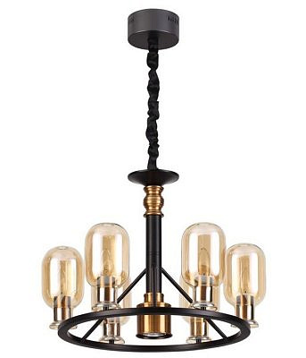 Люстра подвесная GRIF Сонекс 4700/6 ODL20 565 черный броза янтарь E14 6*40W