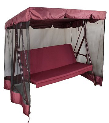 Качели садовые "Сидней" бордо 3х местные Сид-002 бордо